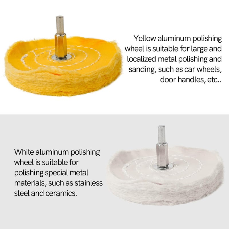 Unicaravan Aluminum Wheel Polishing Kit for Drill Buffing Wheel for Car Motorcycle Wheel Rim Manifold Polishing for Stainless Steel Chrome Wood Plastic Ceramic Glass Woods Machine Jewelry etc 14PCS - Image 2